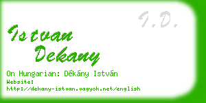istvan dekany business card