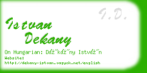 istvan dekany business card